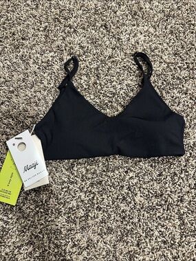 Maaji Black Seamless Bikini Bralette with Adjustable Straps